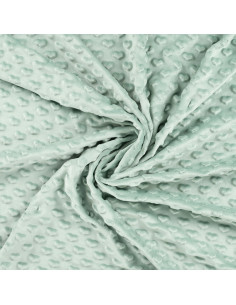 Dark Mint Heart Minky Fabric