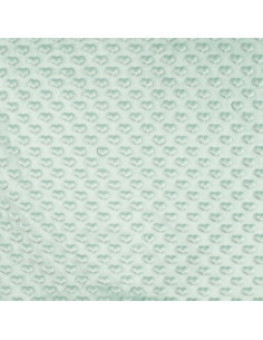 Dark Mint Heart Minky Fabric 2