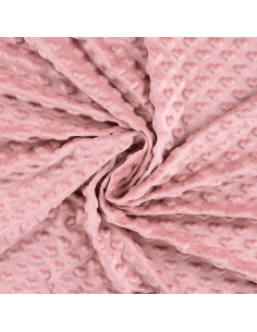 Minky fabric heart - Old pink