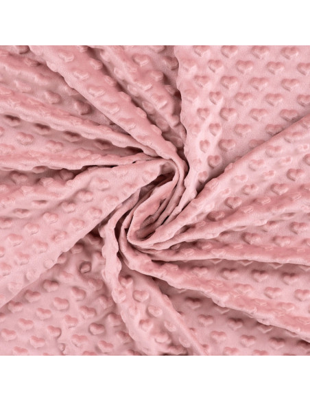 Minky fabric heart - Old pink