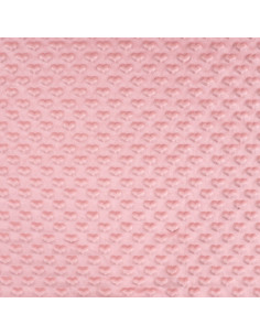 Minky fabric heart - Old pink 2