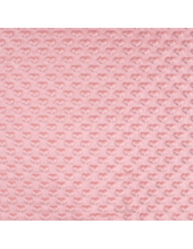 Minky fabric heart - Old pink