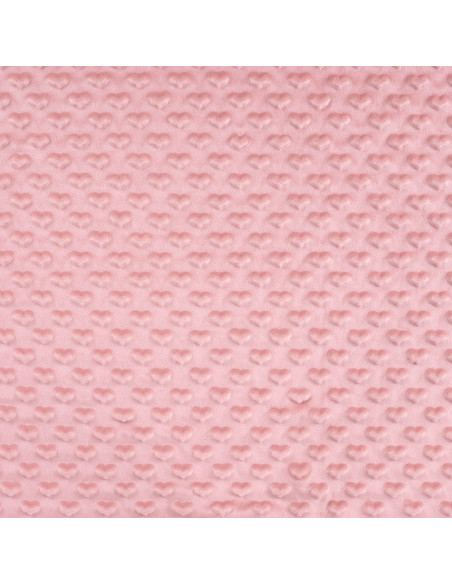 Minky fabric heart - Old pink