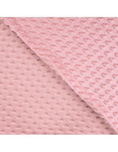 Minky fabric heart - Old pink