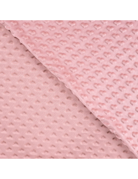 Minky fabric heart - Old pink