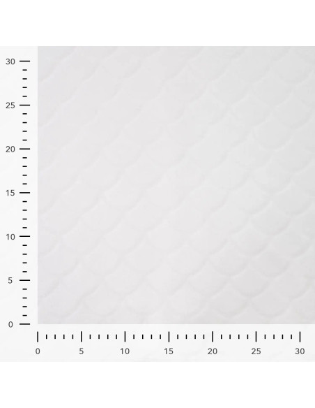 Mermaid minky fabric - Ecru