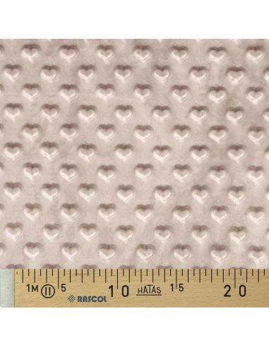 Minky fabric heart - Sand