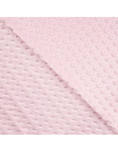 Minky heart fabric - Baby pink
