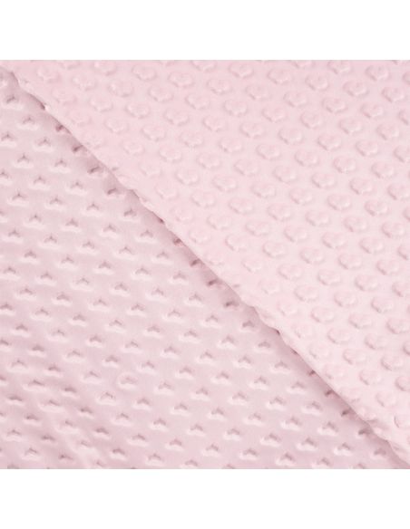 Minky heart fabric - Baby pink