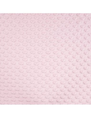 Minky heart fabric - Baby pink