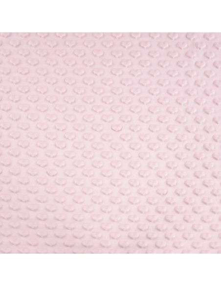 Minky heart fabric - Baby pink