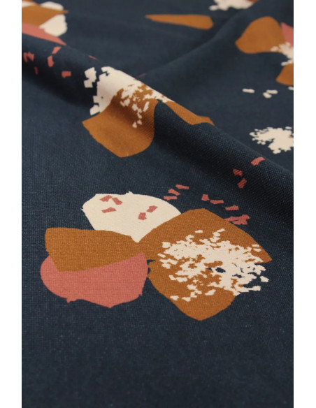 Ink Blue Anémona Sweat Fabric - Églantine & Zoé