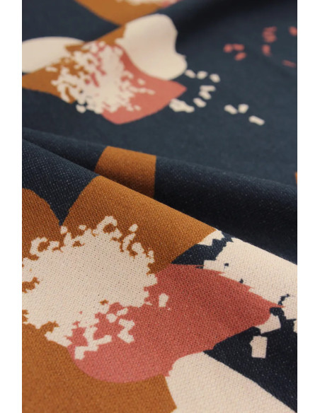Ink Blue Anémona Sweat Fabric - Églantine & Zoé