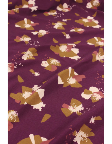 Anémona Mûroise cotton jersey fabric - Églantine & Zoé