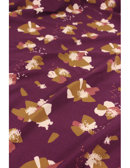 Anémona Mûroise cotton jersey fabric - Églantine & Zoé