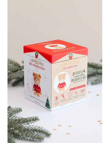 Christmas ball amigurumi crochet set - The teddy bear