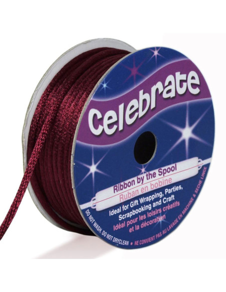 Rat tail cord Celebrate prune - 2 mm x 10 meters