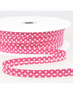 Polka dot piping - Fuchsia