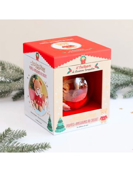 Christmas ball amigurumi crochet set - The teddy bear