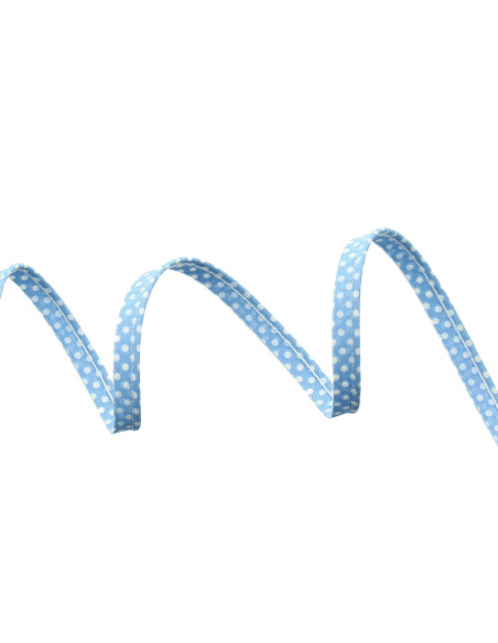 Polka dot piping - Sky blue