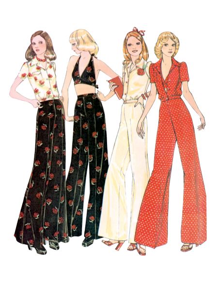 Blouse pattern, backless and pants - McCall's 8622