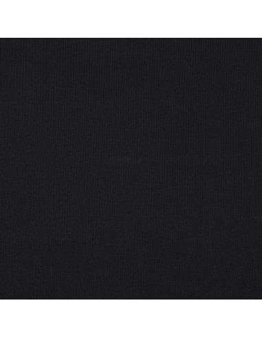 Fine ribbed cotton jersey fabric - Black