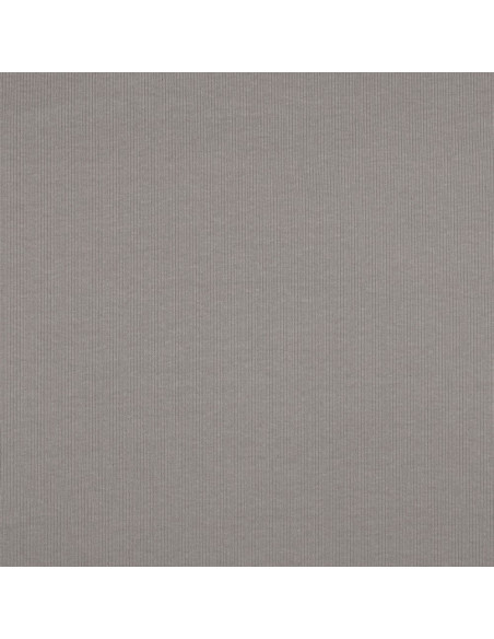 Fine ribbed cotton jersey knit fabric - Gray