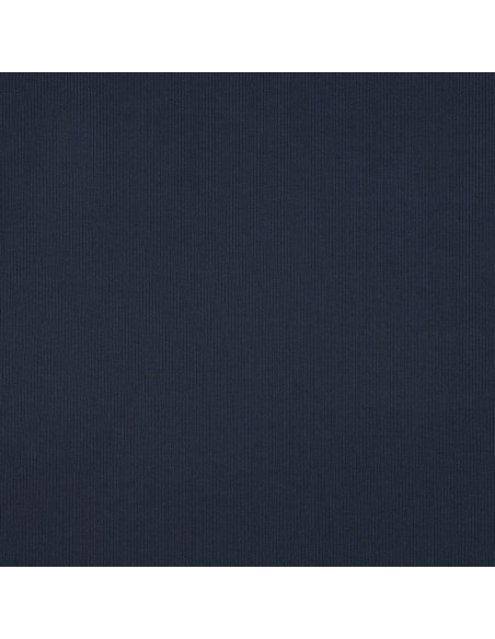 Fine ribbed cotton jersey fabric - Navy