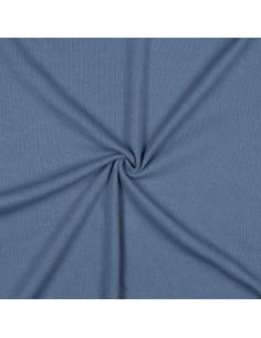 Fine ribbed cotton jersey fabric - Jeans