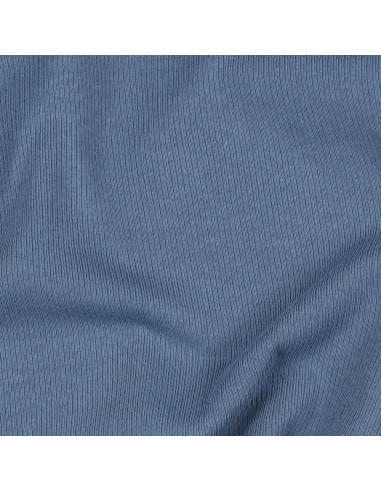 Fine ribbed cotton jersey knit fabric - Jeans