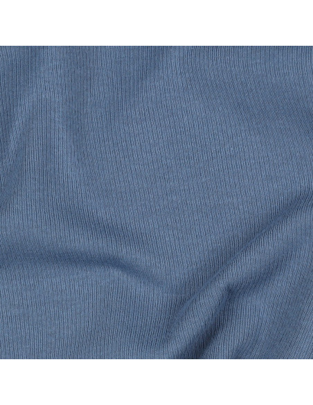 Fine ribbed cotton jersey knit fabric - Jeans