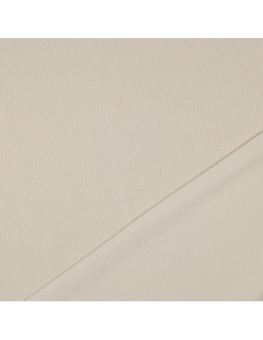 Fine ribbed cotton jersey fabric - Sand
