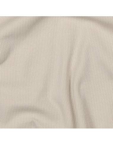 Fine ribbed cotton jersey fabric - Sand