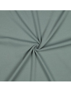 Fine ribbed cotton jersey fabric - Verdigris