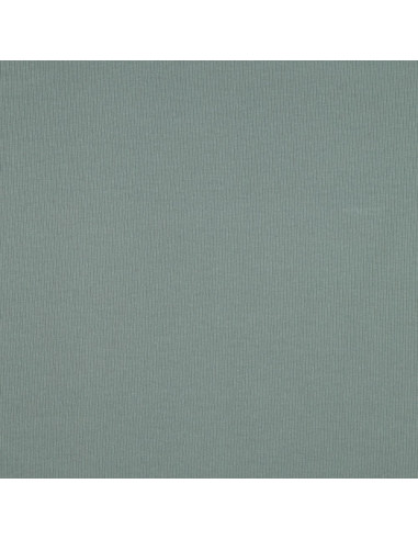 Fine ribbed cotton jersey fabric - Verdigris
