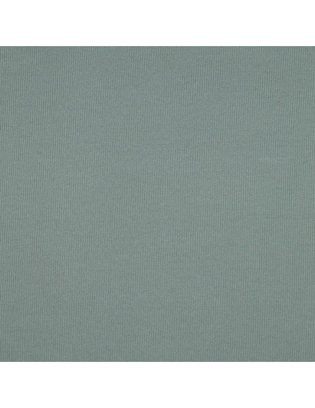 Fine ribbed cotton jersey fabric - Verdigris