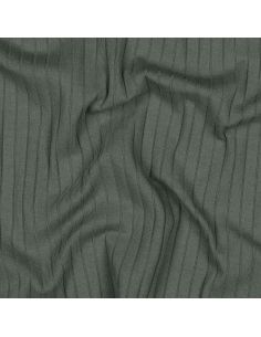 Light ribbed cotton jersey fabric - Dark green 2