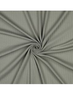 Light ribbed cotton jersey fabric - Light green