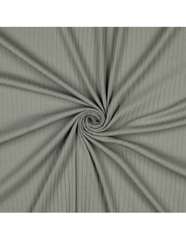 Light ribbed cotton jersey fabric - Light green