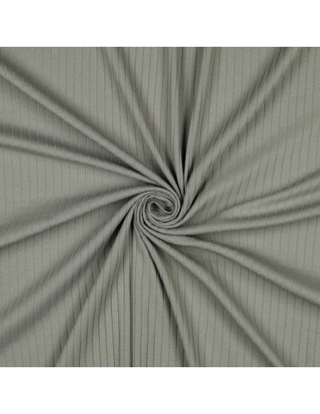 Light ribbed cotton jersey fabric - Light green