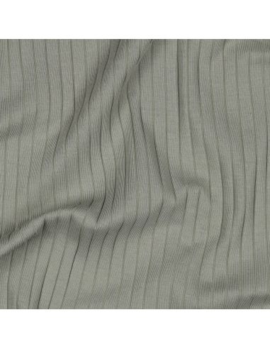 Light ribbed cotton jersey fabric - Light green
