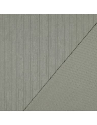 Light ribbed cotton jersey fabric - Light green