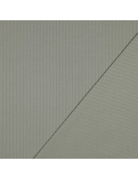 Light ribbed cotton jersey fabric - Light green