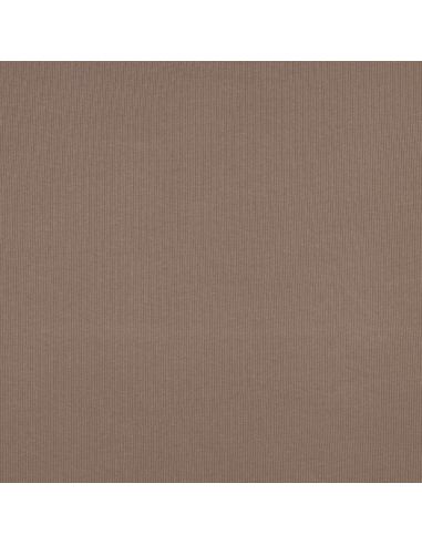 Fine ribbed cotton jersey fabric - Taupe