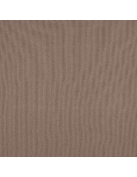 Fine ribbed cotton jersey fabric - Taupe