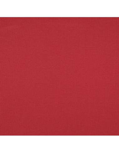 Fine ribbed cotton jersey fabric - Dark red