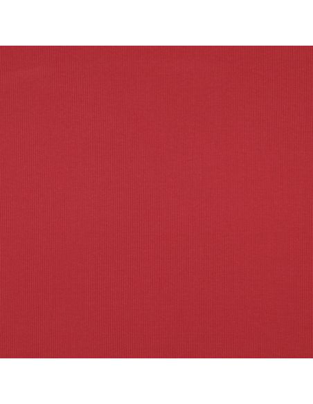 Fine ribbed cotton jersey fabric - Dark red