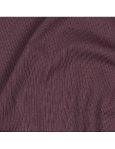 Fine ribbed cotton jersey fabric - Plum 2
