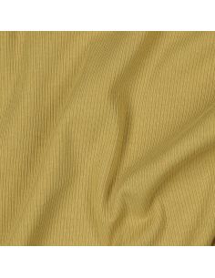 Fine ribbed cotton jersey fabric - Ochre 2