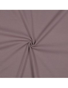 Fine ribbed cotton jersey fabric - Mauve